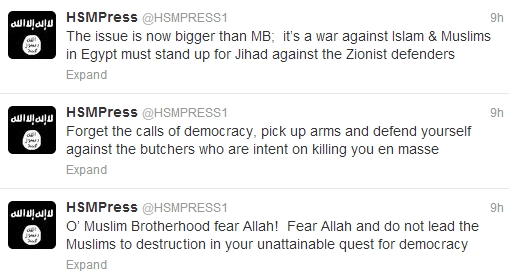Shabaab Tweets on Muslim Brotherhood Crackdown August 19 1.jpg